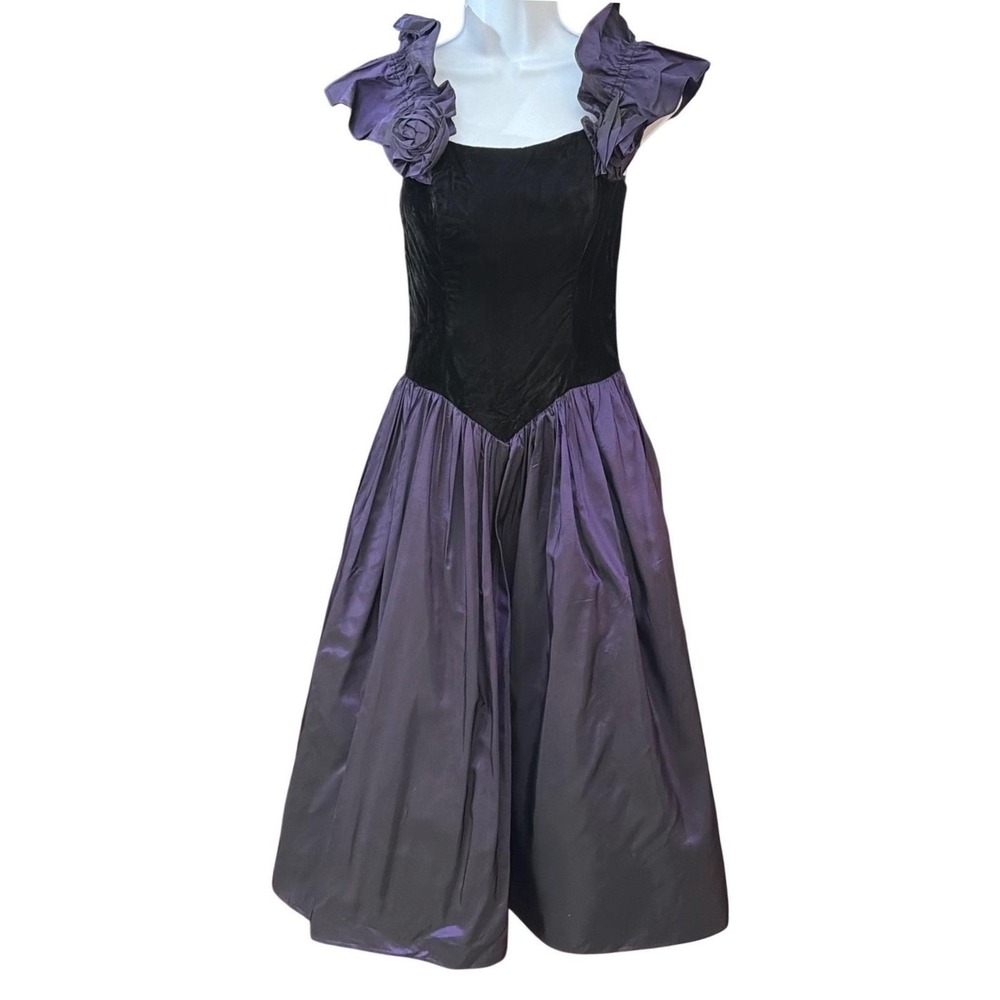 80s Gunne Sax Jessica McClintock Dress Gothic Romance Whimsigoth Dark Coquette